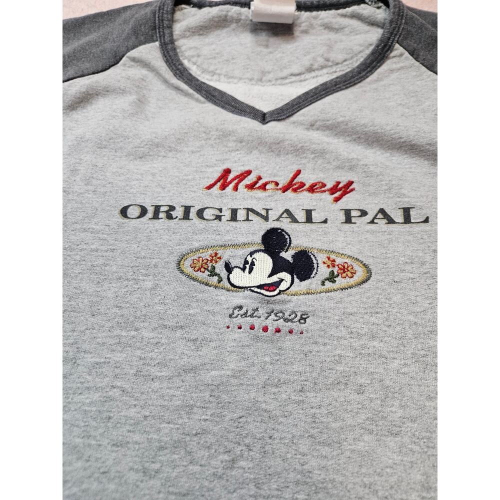 Vintage The Disney Store Mickey Mouse Original Pal Raglan Sweatshirt Made In Usa View 4